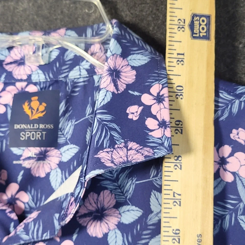 Donald Ross Sport Floral Print Golf Polo Men's - Picture 6 of 9